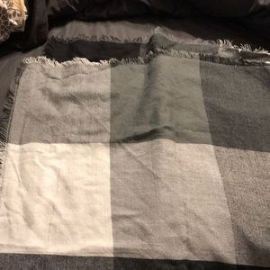 Buffalo plaid blanket scarf